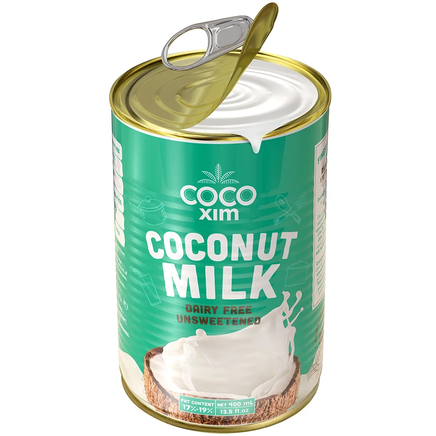 Organic Coconut cream - 400ml tin can-  Cocoxim - Made in Vietnam - Whatsapp: +84354669243 for free sample, OEM with small MOQ