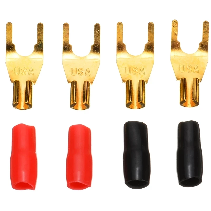 USA high quality gold - plated audio Y plug pure copper horn wiring banana head Y plug speaker terminals
