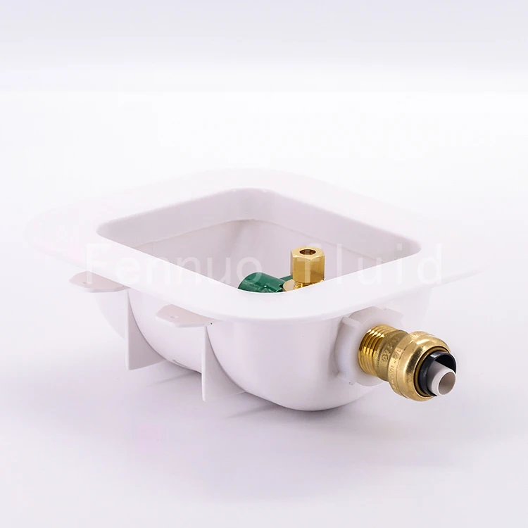 China Manufacturer Quarter Turn Ball Valve 1/2 INCH  Push -to-Connect Ice Maker Outlet Box  CUPC certified