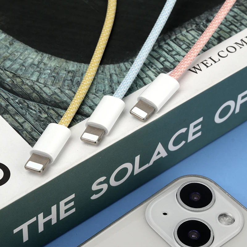 Somostel phone cable nylon braided 20W 60W fast charging data line type-C travel adapter cable de celular for iphone 14 Pro Max