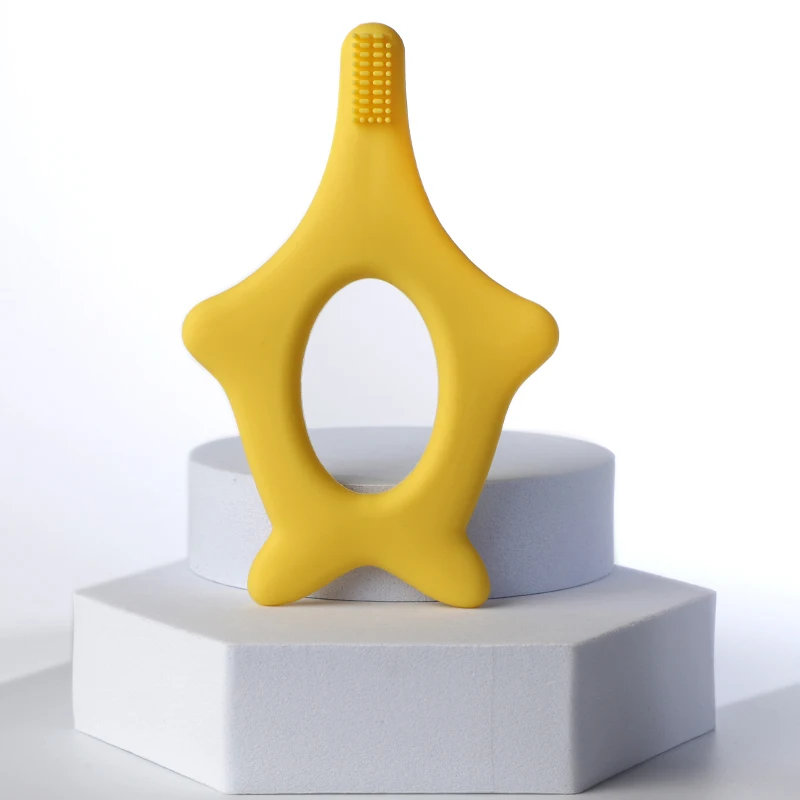 2024 New Safe BPA Free Silicone Teether Super Soft Baby Teething Toy Silicone Baby Teether