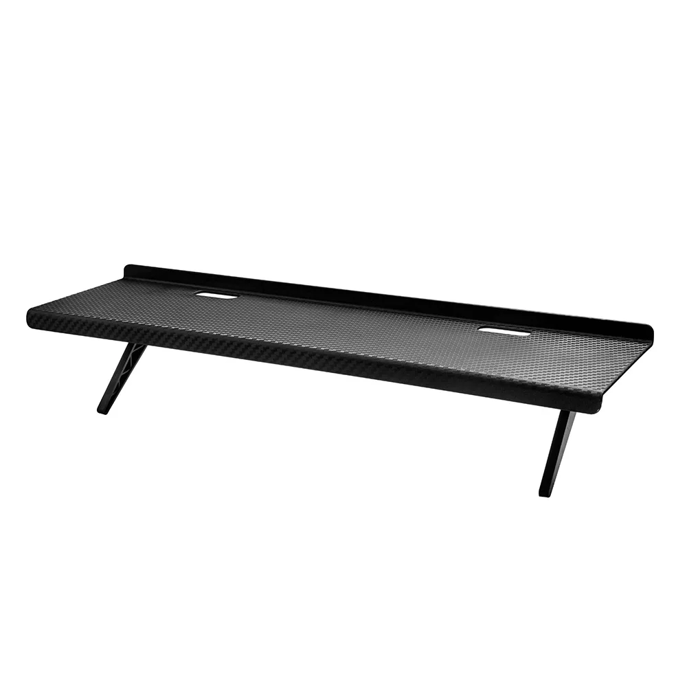 Adjustable Black TV Screen Mount Top Shelf Plastic Computer Screen Organizer for Wireless Router & Set-Top Box Wall-Mounted