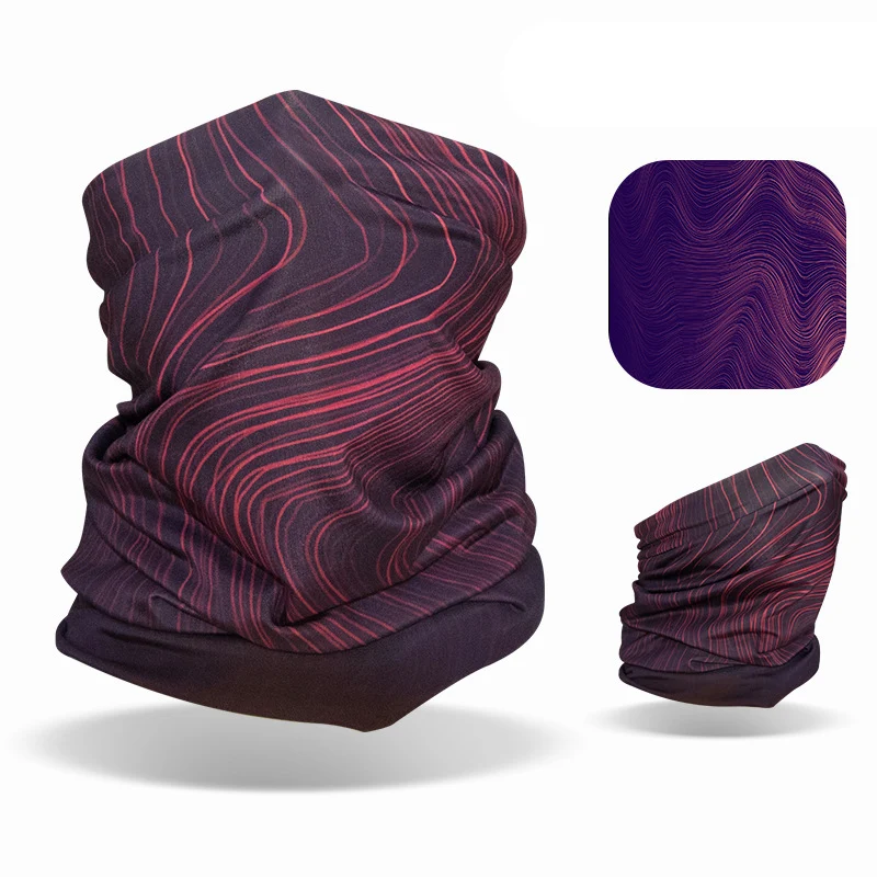 Upf 50+ Custom UV Protection Moisture Wicking Ice Silk Multifunctional Seamless Tube Fishing Neck Gaiter Head Scarf Bandanas