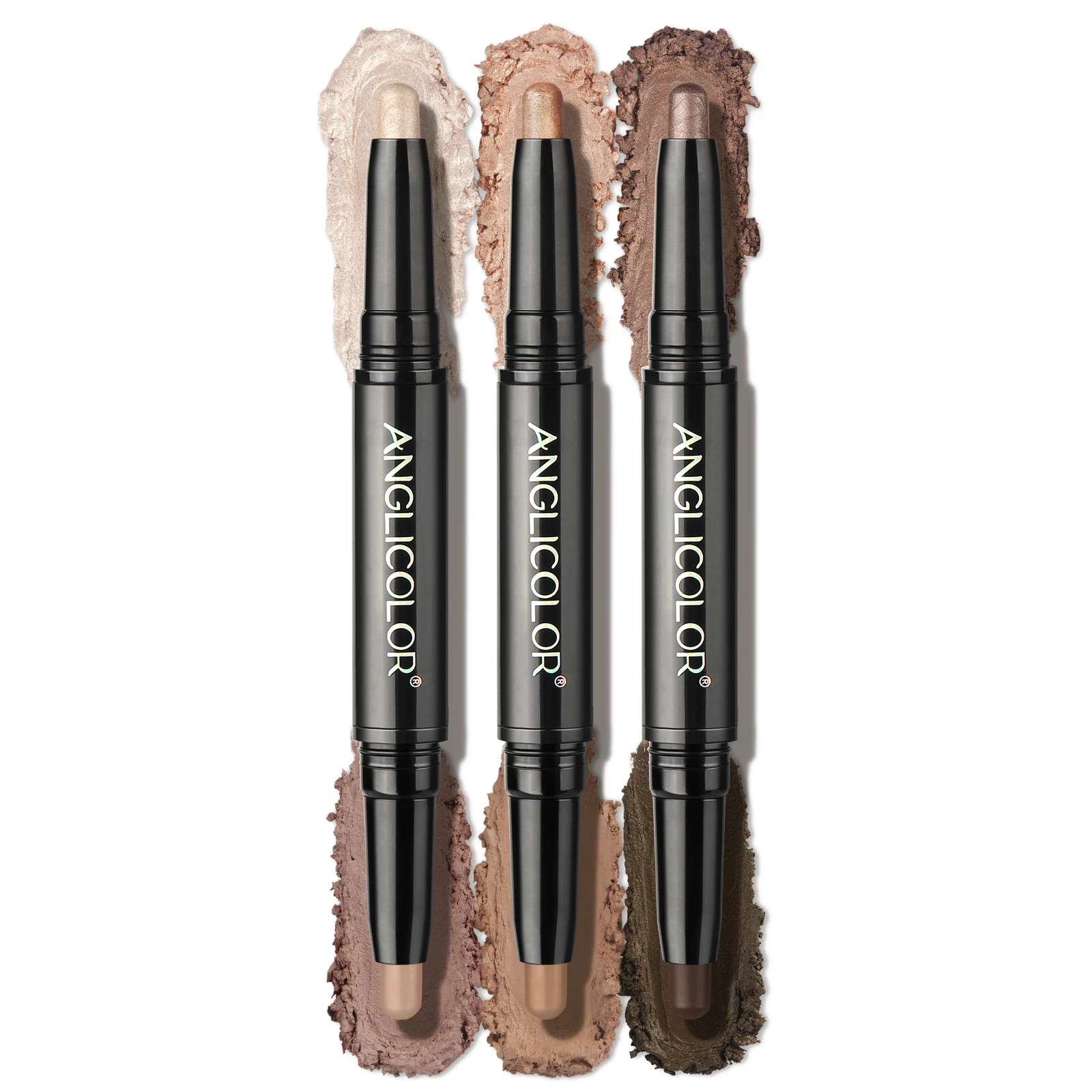 ANGLICOLOR double-headed eye shadow stick waterproof long-lasting flash eye shadow matte double sided eye shadow Christmas