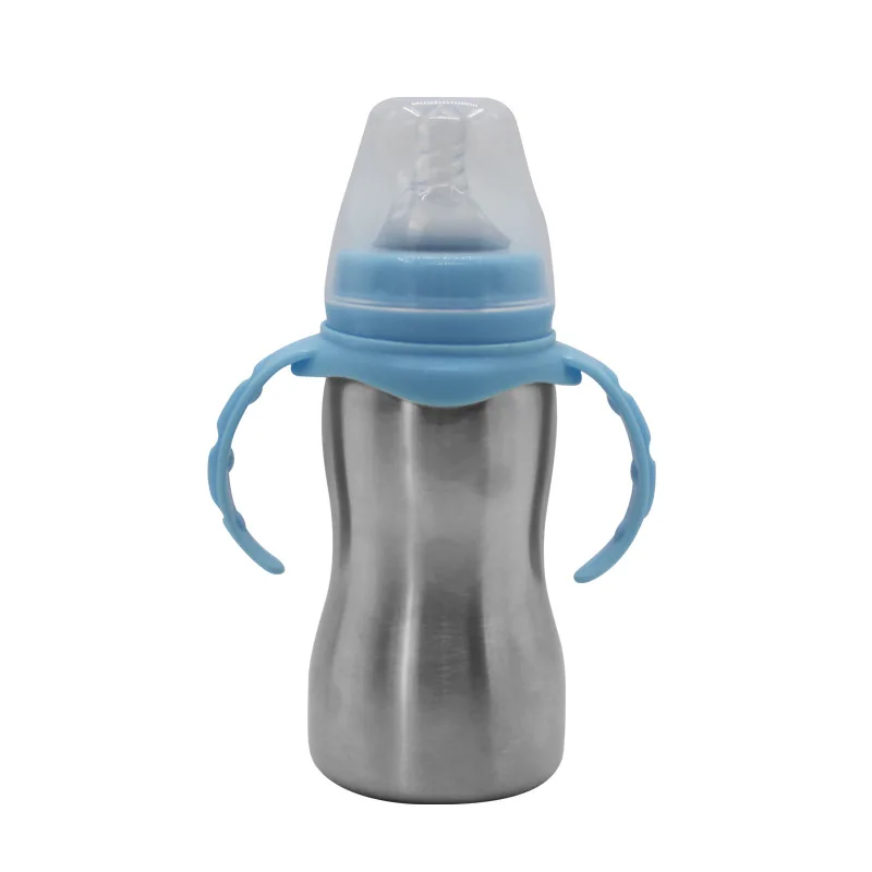 304 Stainless Steel Baby Milk Bottle with Pacifier and Handle Custom Available of Breast Milk Cooler Travel for outdoor