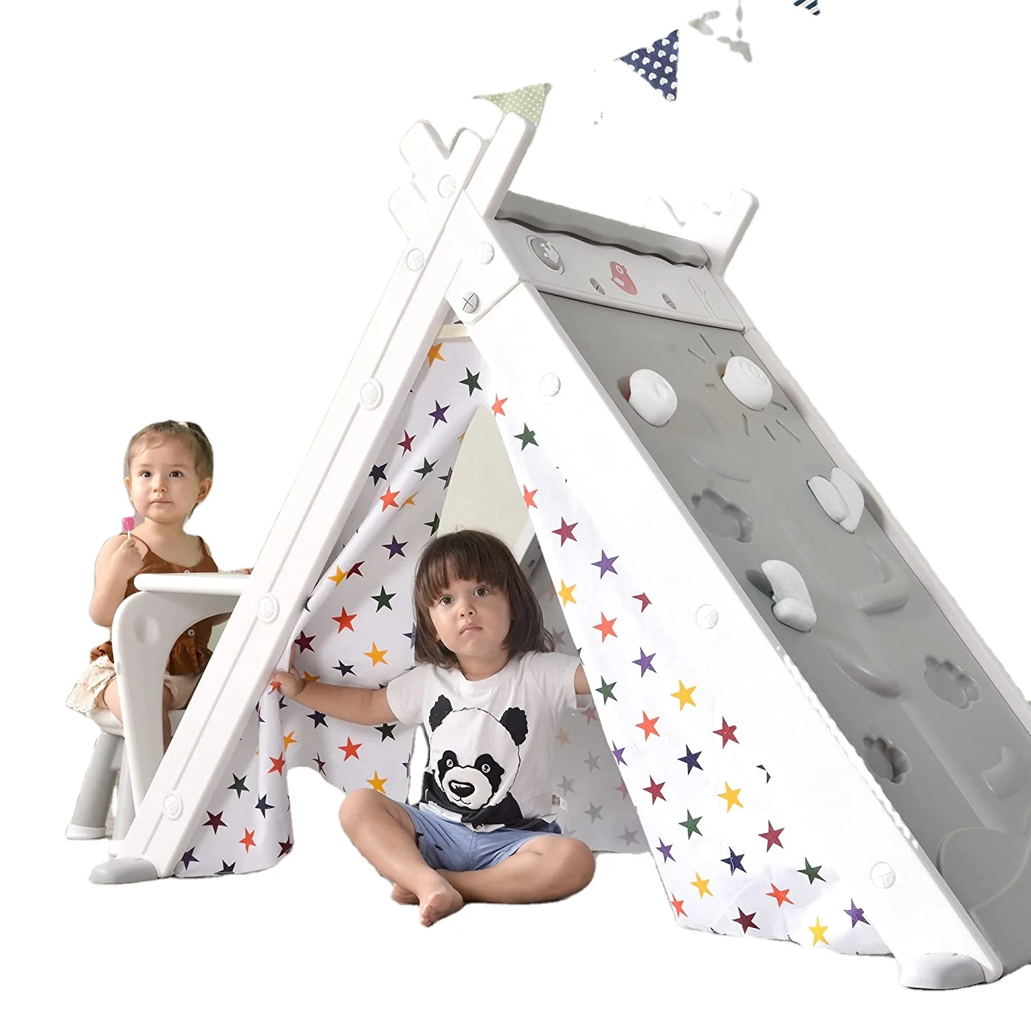 Play Tents Play Activity House Game Activity Center Multifunctional Kid Playhouse With Climbing Frame Foldable Education Toys