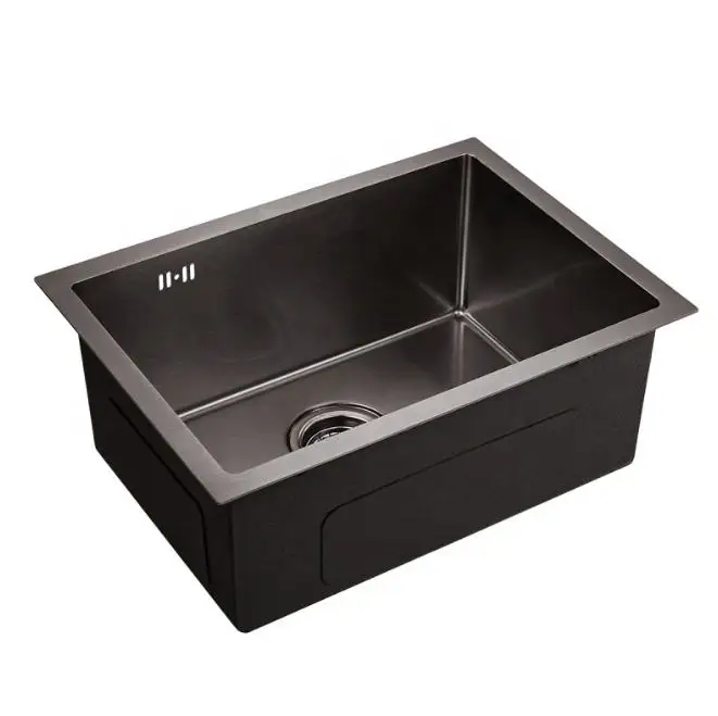 Hot Sale Nano Stainless Steel Black Kitchen Sink Black Hand Wash Basin in Kitchen Farmhouse Kitchen Sinks