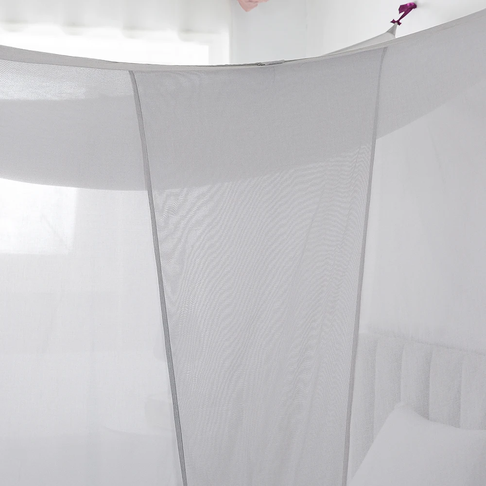 Urgarding Silver-Cotton Box Shape  Anti Radiation EMF Mosquito Nets Bed Canopies For Queen Size