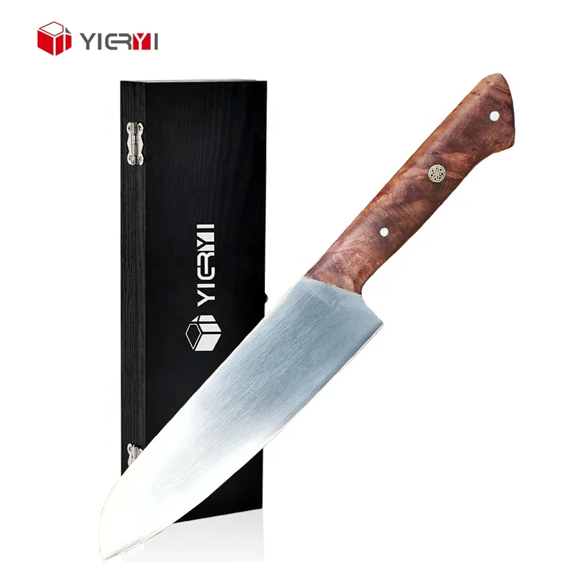 180mm 7inch Kitchen Chef Knife Austria M390 Powder Steel Handcrafted Japanese Santoku Knife CUSTOM All Kinds Of Blade Type