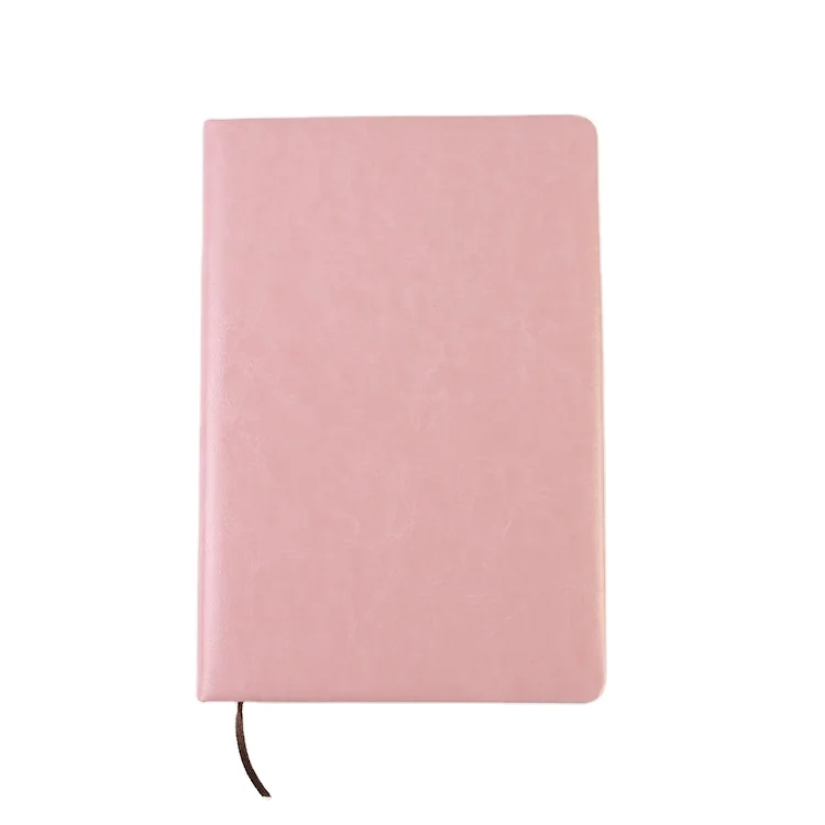 Custom Personalized Pink Leather Waterproof Thick Recycled Eco  Notebook Printing