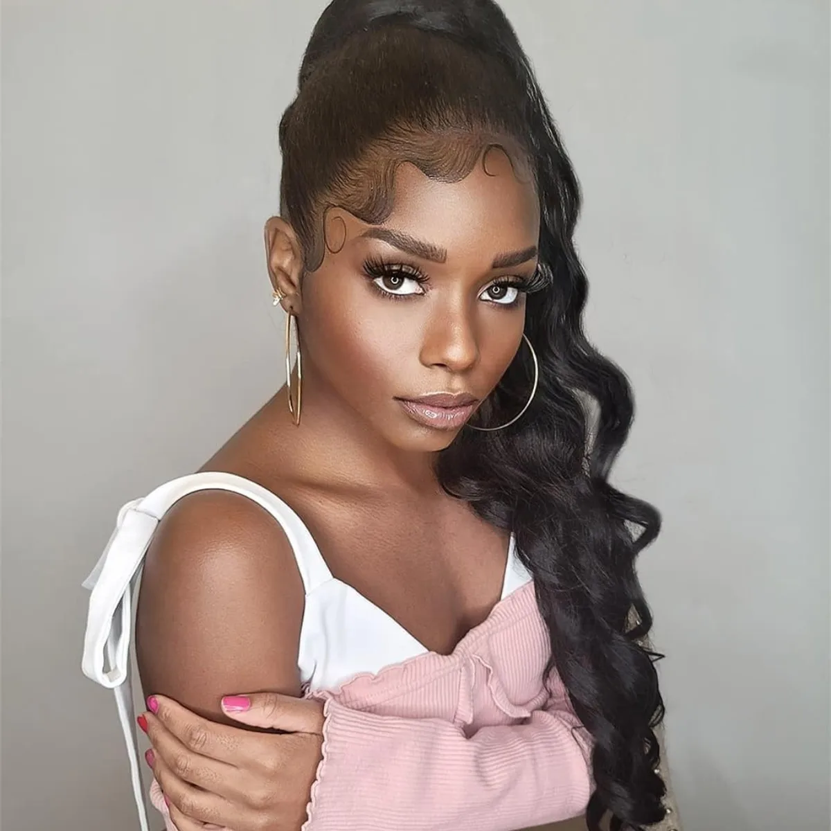 Custom Body Smooth Edge False Baby Hair small women girls hairline edges 3D baby hair tattoo sticker