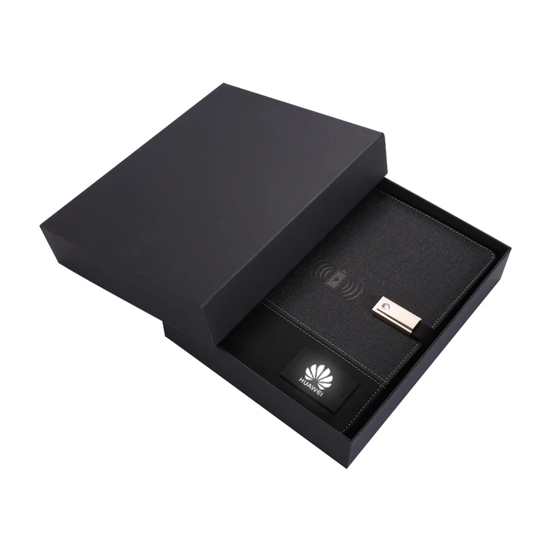 Notebook A5 Paper Diary Power Bank USB Flash Disk 8000mAh Wireless Charger Powerbank
