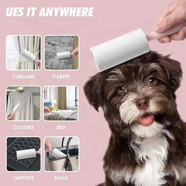 China Manufacturer 3 Refills 1 Handle reusable Long Lint Roller Lint Remover Clothes