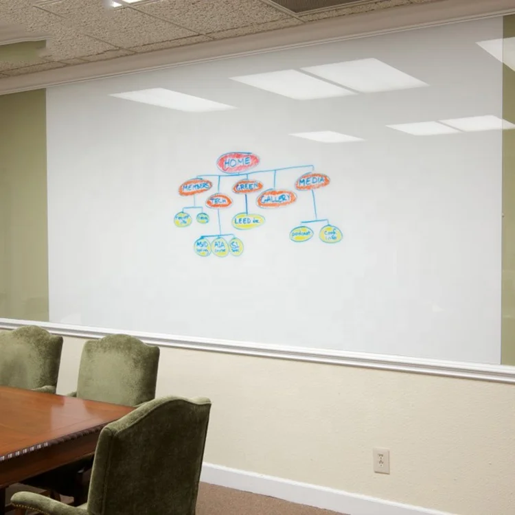 PET colorful whiteboard magnet mural type dry erase film