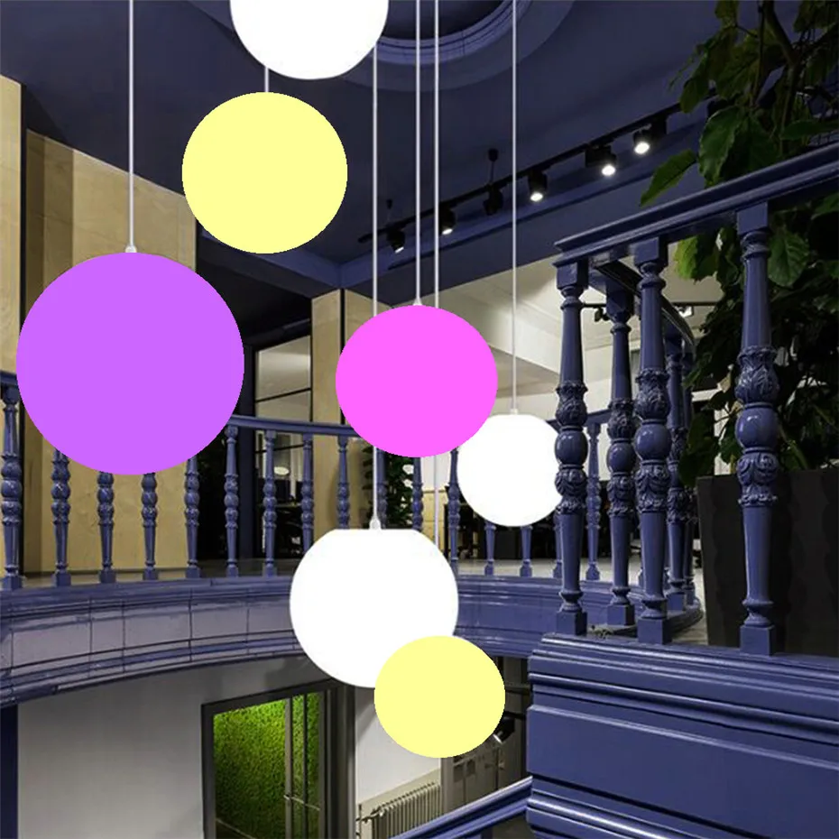 Luminous Balls to Battery/decorative Led Ball Lamp Outdoor Garden Plastic Glowing Ball Smart Ceiling Light for Frankever