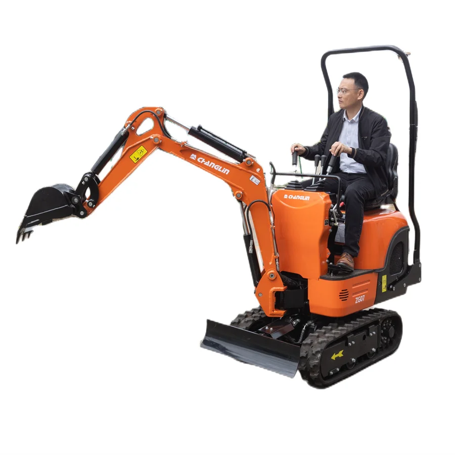 New Original Digging Trenches Fertilizing Weeding 800kg Small Mini Excavator 1ton Compact Crawler Excavators