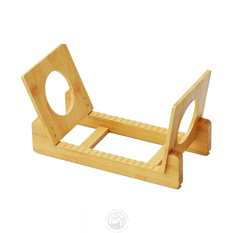 Display Up to 50 Albums Bamboo Wooden Vinyl Record Holder for Music record Storage