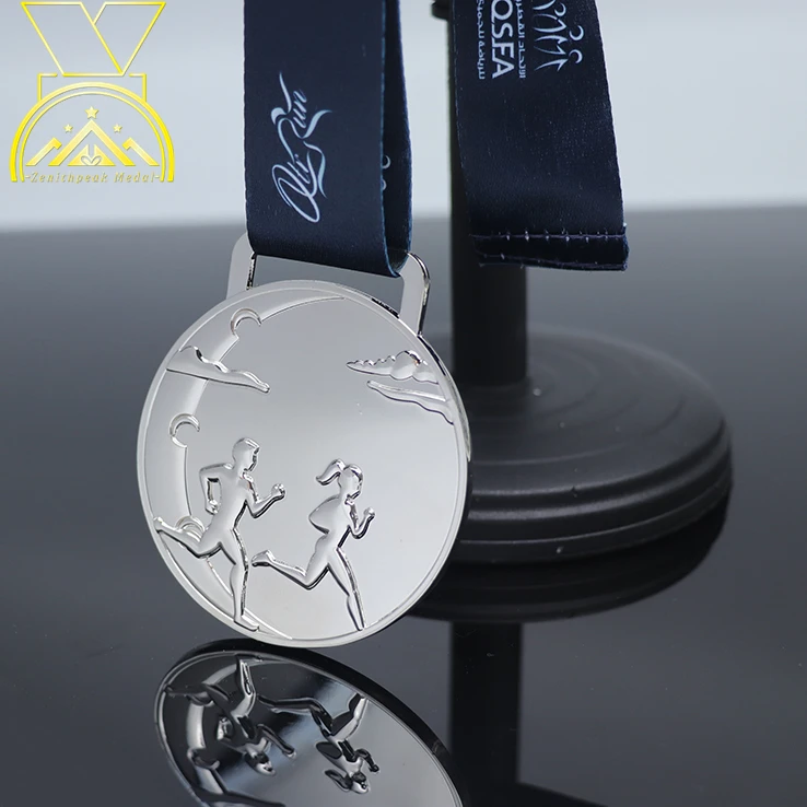 Manufacturer Custom Metal Trophy Cups Awards Blank 5K 10K 21K Marathon Running Finish Sport Marathon Medal