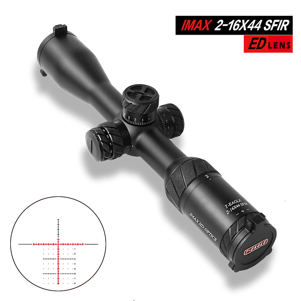 T-EAGLE IMAX ED 2-16x44SFIR сверхударопрочный прицел Zielfernrohr красный зеленый и аксессуары
