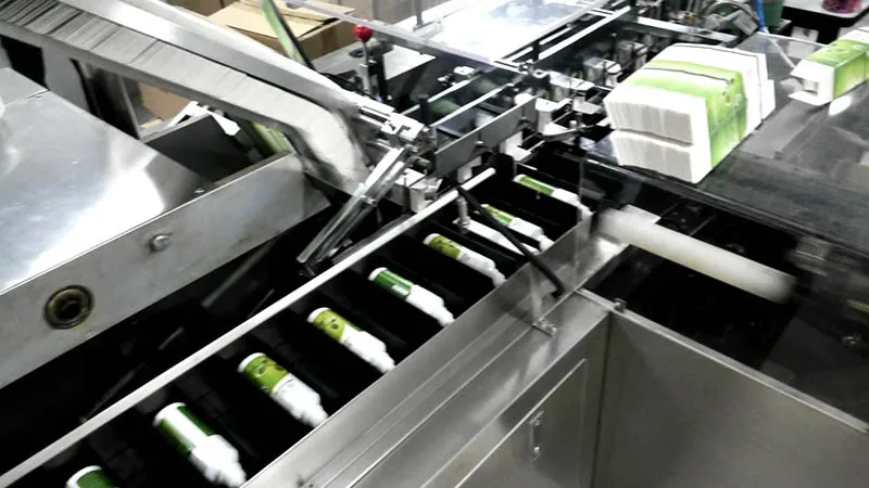 Soap toothpick honey corrugated carton fully automatic tissue small box packing machine Guangzhou factory price