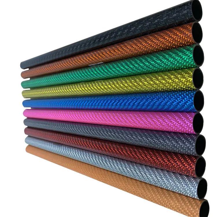 
Wholesale customized color 3k tube carbon fiber hollow tube can be customized style 