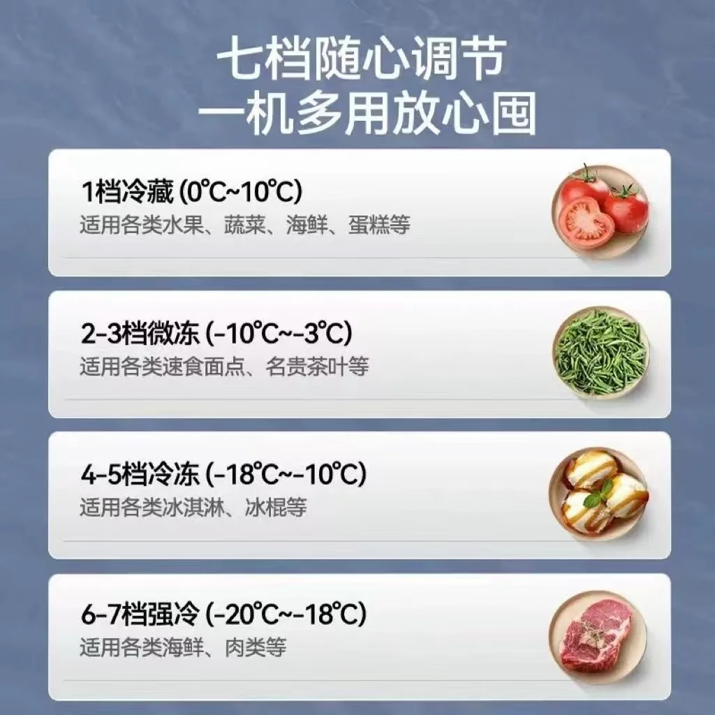 D 205-liter floor-standing horizontal freezer refrigerator for cold storage of beverages and freezing of meat  refrigeration