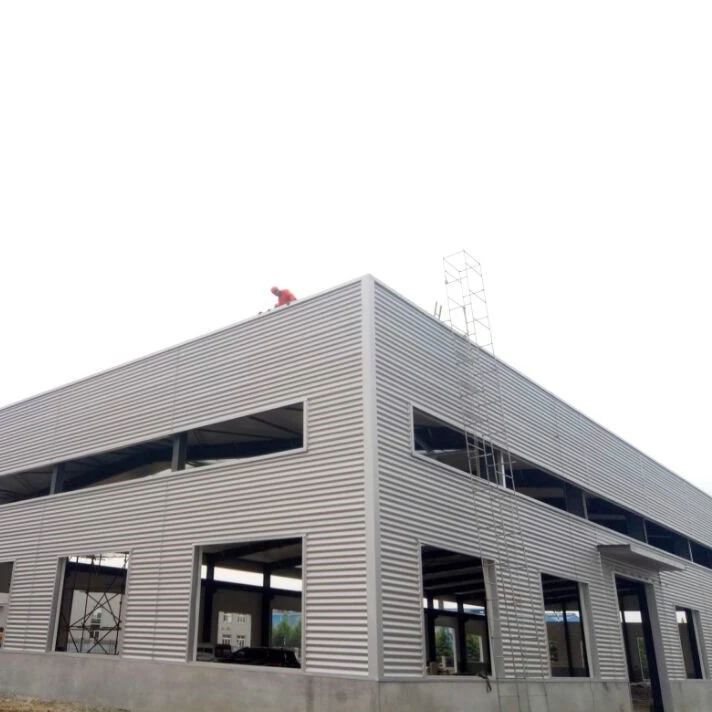 China Prefab Large Span Prefabricated Low Cost Light Steel Structure Workshop Building Metal Construction Building