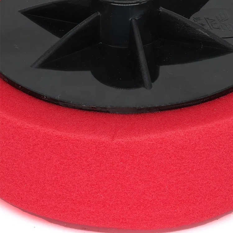 Red Color Medium Hard Car Surface Cleaning Polishing Buffing Sponge Pad