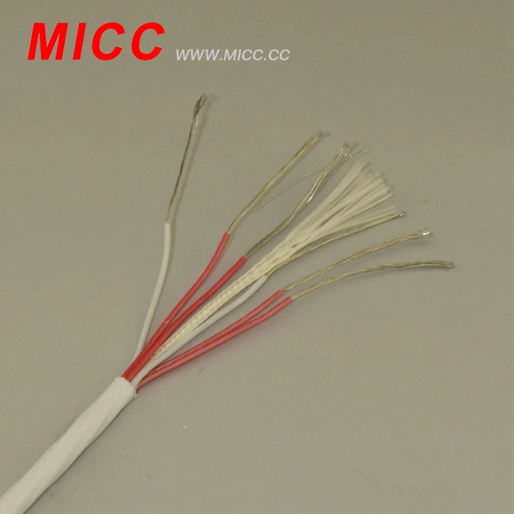 MICC 4 cores red and 2 cores white PT100-TEF/TEF-6*7/0.2 Flexible heat resistant insulation for electrical wire