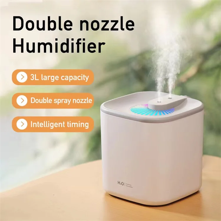 2022 Innovation Air Washer Humidifier Double Spray Ultrasonic Air Diffuser Lamp Humidifier Diffuser Aromatherapy