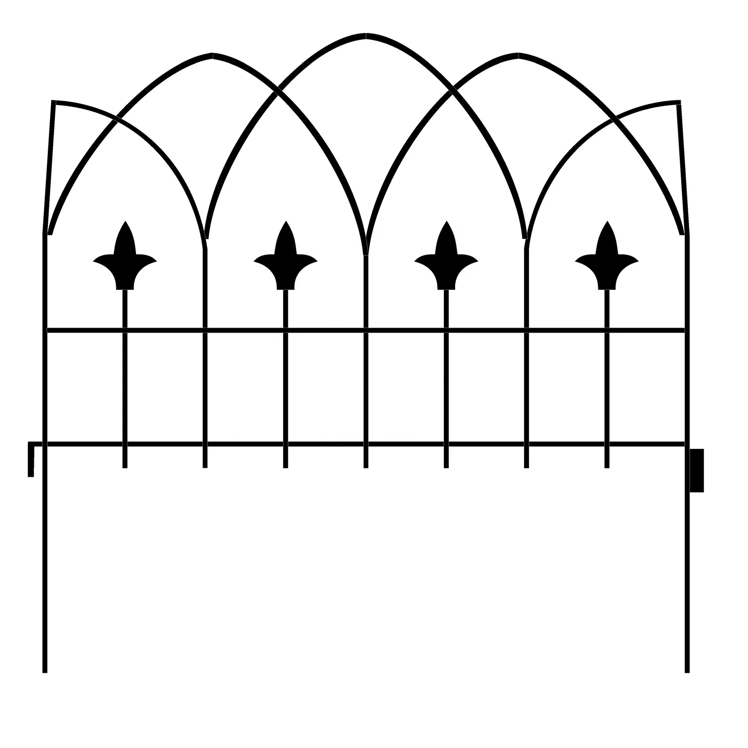 Eco Friendly Outdoor Steel Wire Garden Barrier Decorative Fencing Borders For Decoration Lawn Edge