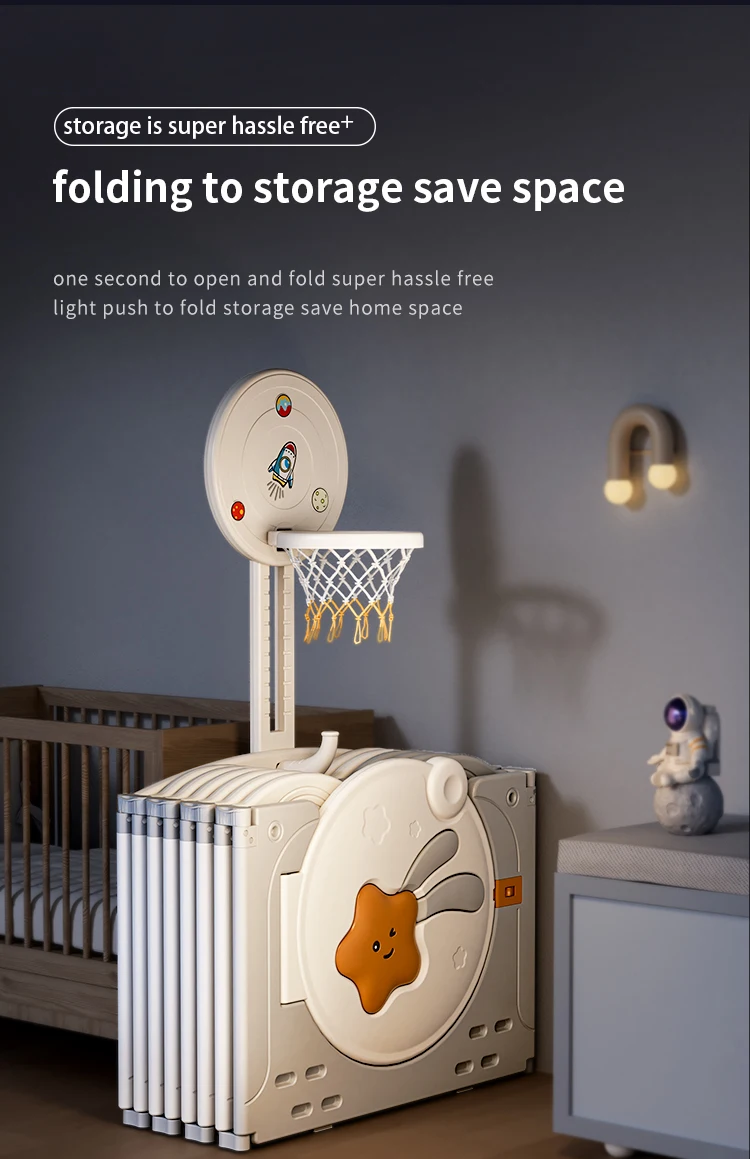 indoor kids Playpens Plastic Fold able fence indoor playground  safety playard with gate  For Baby  and toddler