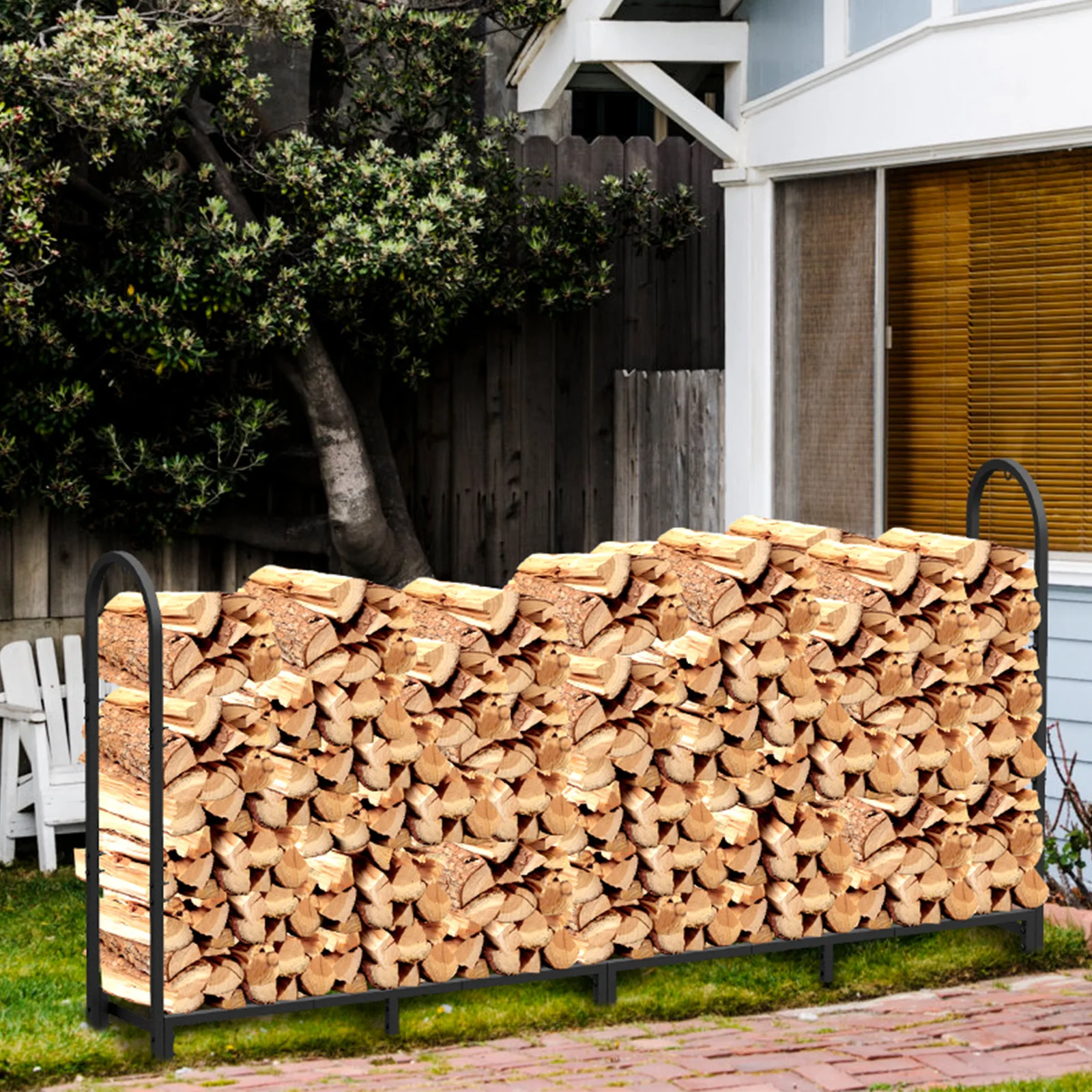 Firewood Storage Sheds Indoor Firewood Rack Pine Tree Shaped Firewood Rack Metal Log Holder