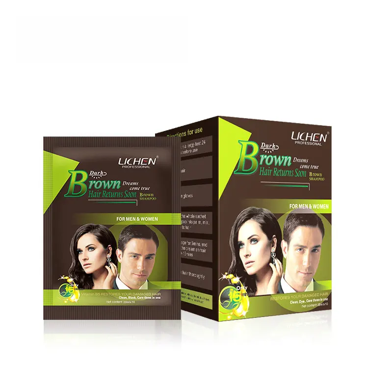 professional   manufacturing black hair shampoo  fast dye customized label for both men and women