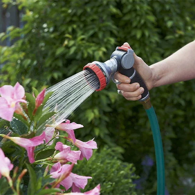 2024 New 10 Spray Patterns Garden Aluminum Water Gun Garden Hose Nozzle Sprayer With Portable Handle