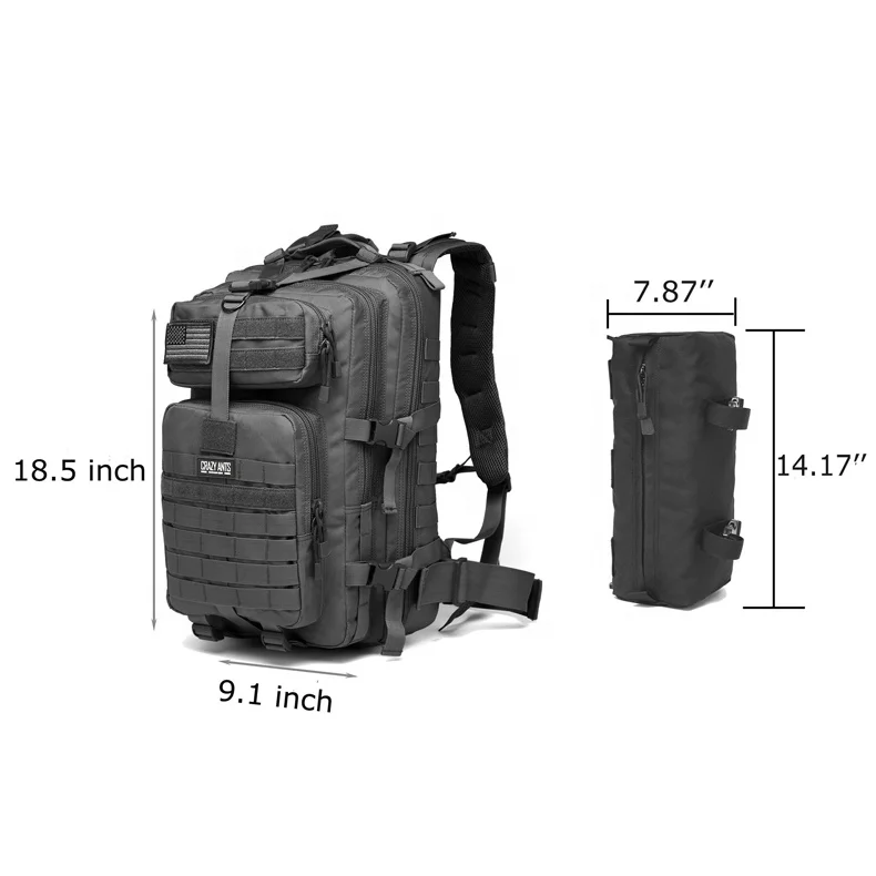 Camping Large Compartment Tactical Backpack with 2 Detachable packs rucksack backpack