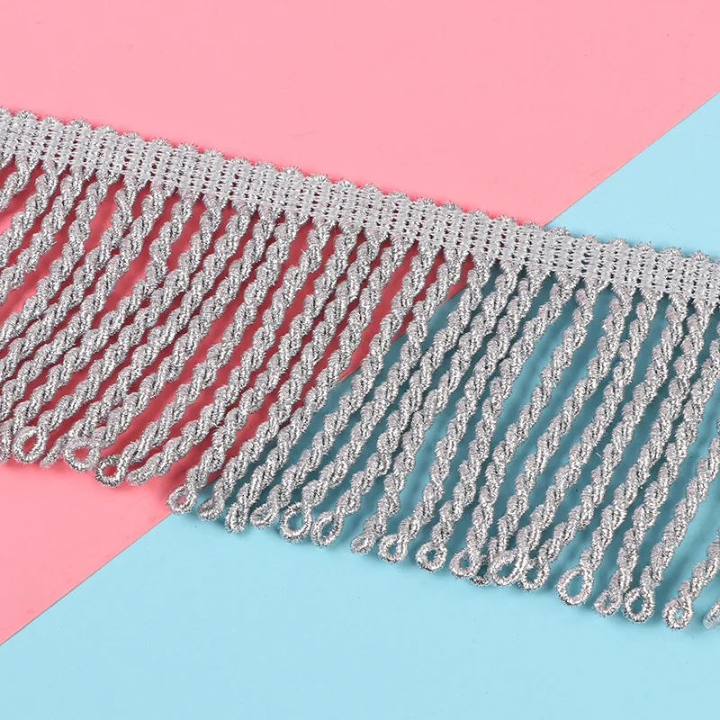 Gold metallic twisted metallic bullion fringe for flag