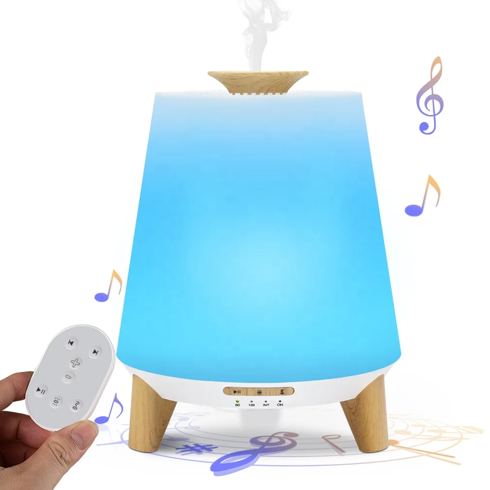 2022 new design Essential oil diffuser 300 ml Remote Control bluetooth speaker Music aroma diffuser for hotel lobby