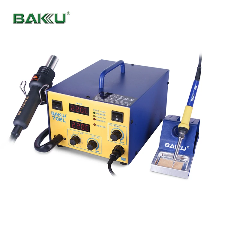 
BAKU BK 702L 2 in 1 electronics SMD soldering rework desoldering station for laptop motherboard 