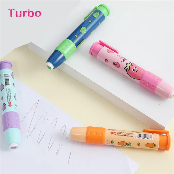 Factory price High quality OEM custom design 3d creative cute carrot pencil rubber eraser for school and promotional gift