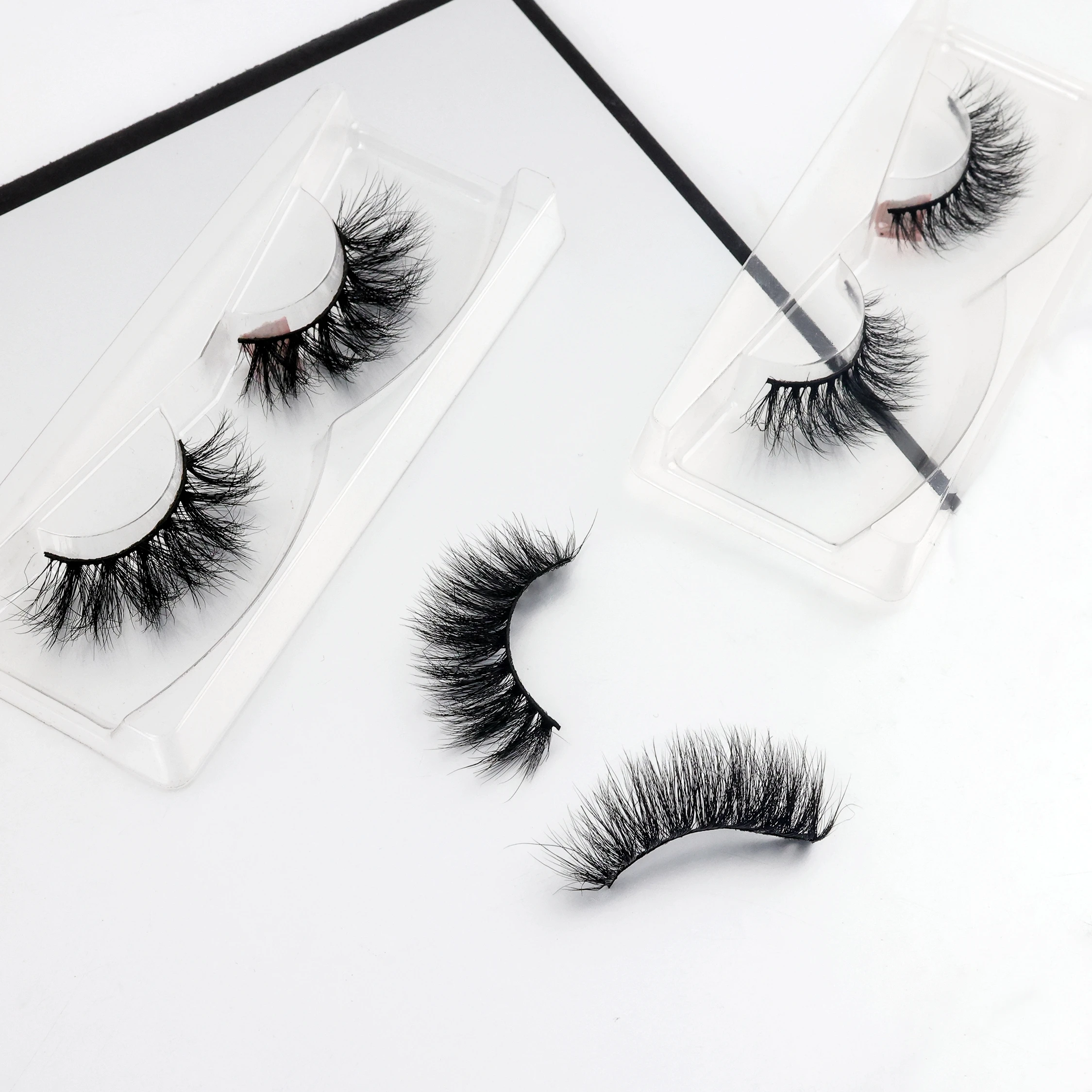 3D real mink eyelash private label full strip short real fur lashes custom packaging real mink eye lash wholesale