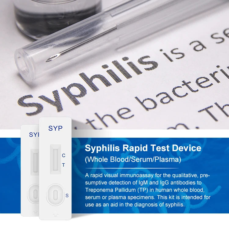 One Step Rapid Infectious Disease Syphilis Test Kit With High Accuracy syphilis test cassette