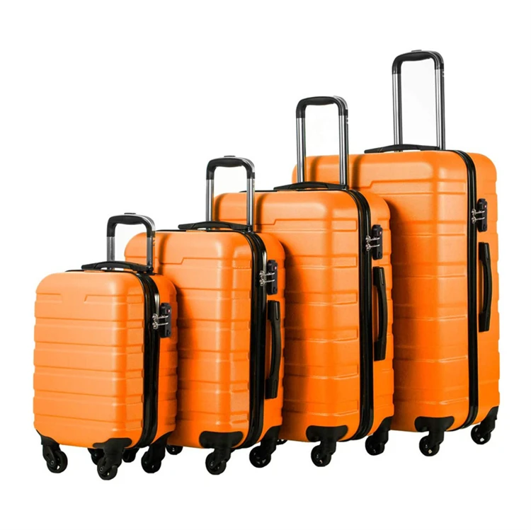 OEM Custom Logo Multi Function Aluminum ABS PC PP Hard Case Travel Bag Trolley Luggage Set Of 4