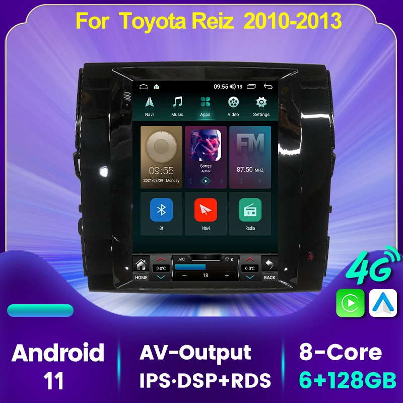  Автомобильный видеоплеер Navitree TS Android 11 IPS DSP для toyota MARK X REIZ 2010-2013 GPS навигация автомобильный мультимедийный плеер