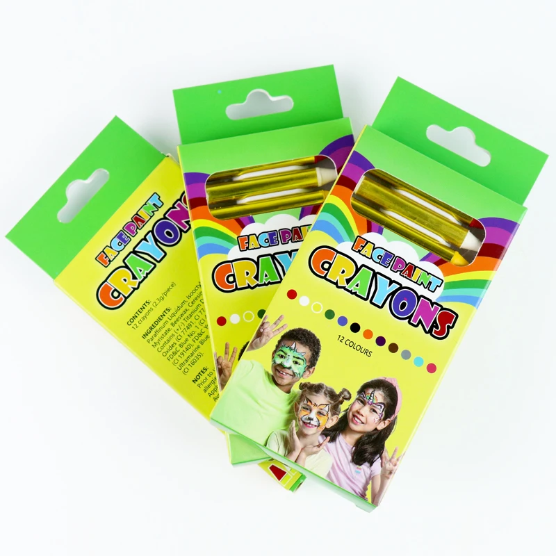 GP Temporary Water-based Washable Kid DIY makeup Silky Gel Skin painting stick England Body Art Bodi 12 Pcs Face Paint Crayon