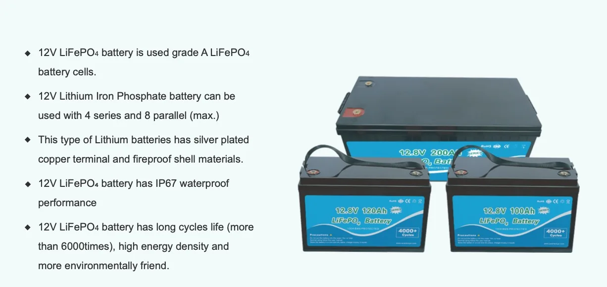 12v 150ah 300ah rv литиевая аккумуляторная батарея lifepo4 100ah 200ah eu stock