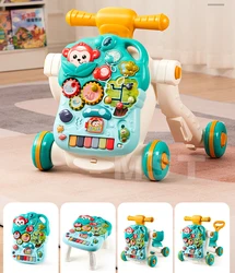 3 in 1 Baby Walker Early Educational Child Activity Center Multi-functional Removable Play Panel Sit-to-Stand Learning Walker