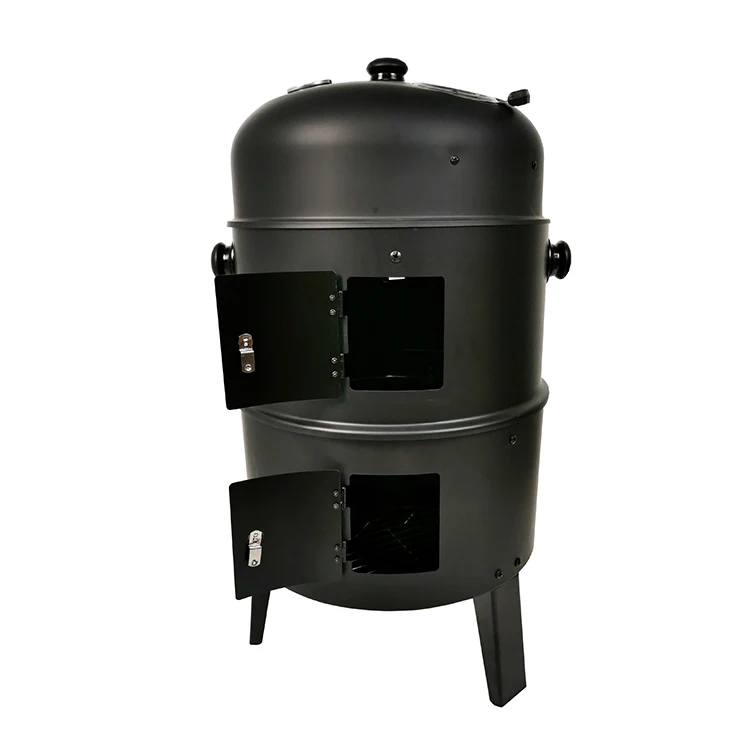 Открытый приготовления горячих продукций Многофункциональный угольный гриль для барбекю и коптильня