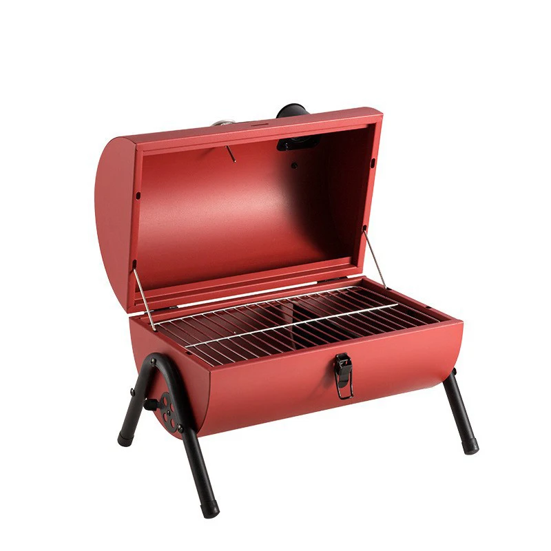 Temperature Display BBQ Grills Outdoor Fire Control BBQ Grill Stainless Steel Polished Portable BBQ Grills