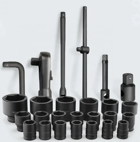 Wholesale Only 26 Pcs 3/4 Inch Drive Heavy Duty Socket Wrench Black Impact Socket Set For Auto Car Repair Tools